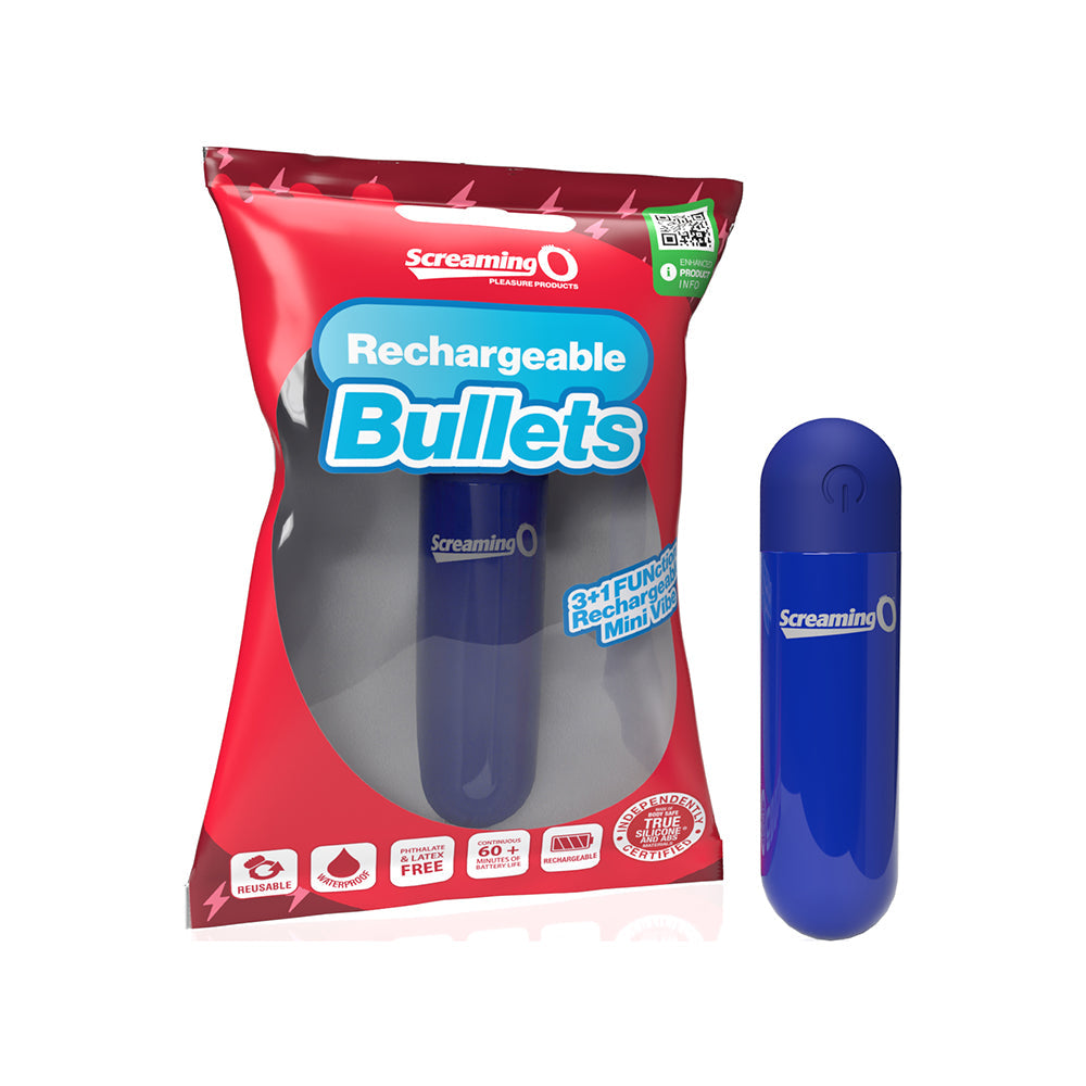 Screaming O Rechargeable Bullets Blue-0