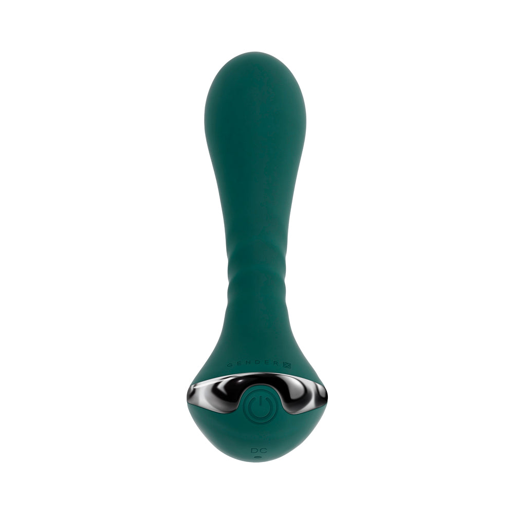 Gender X You Gotta Stick It Rechargeable Vibrating Anal Plug - Teal Silicone